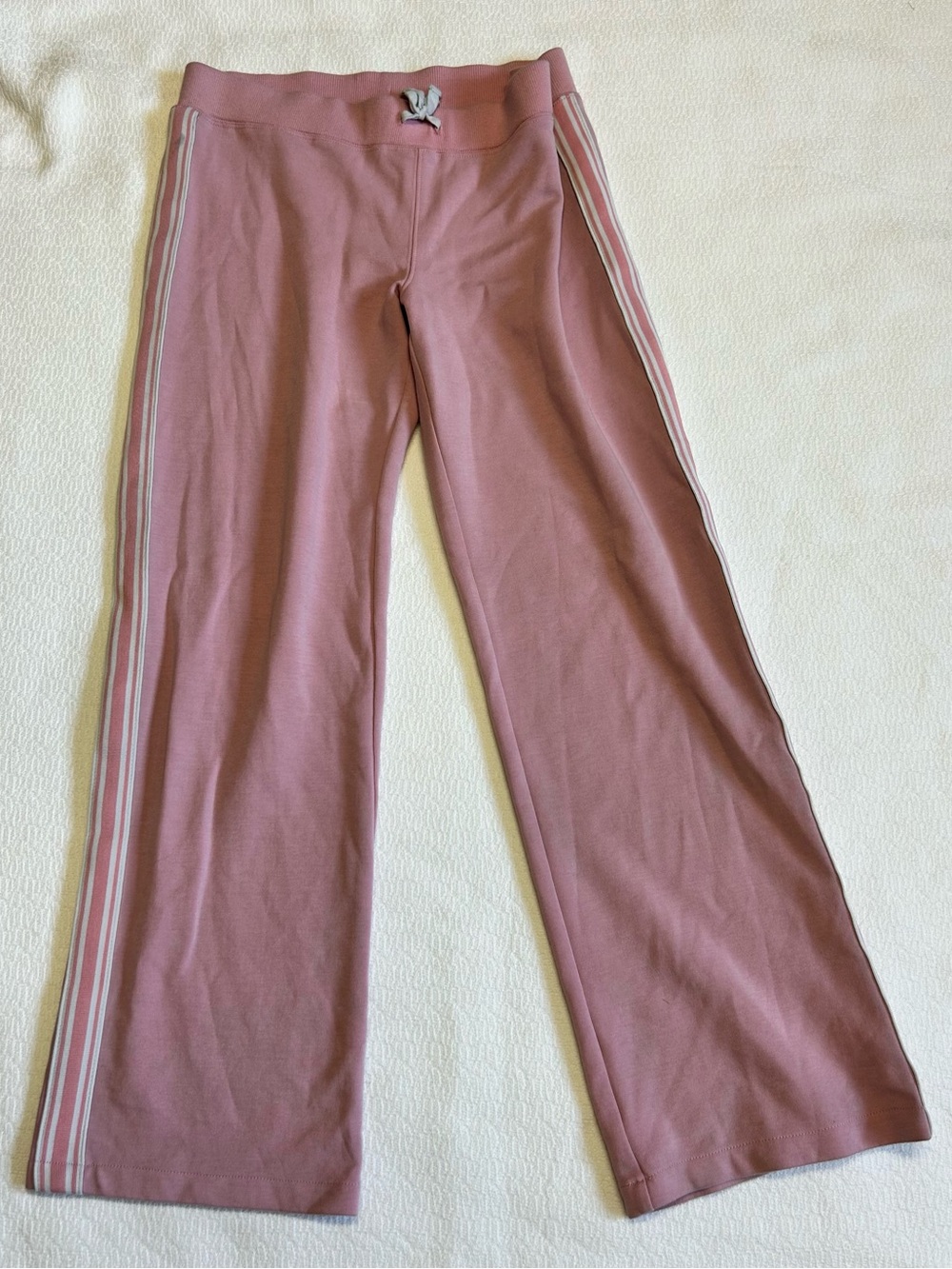 Roxy Girl XL Pink Wide-Leg Striped “Surf Your Love” Track Pants